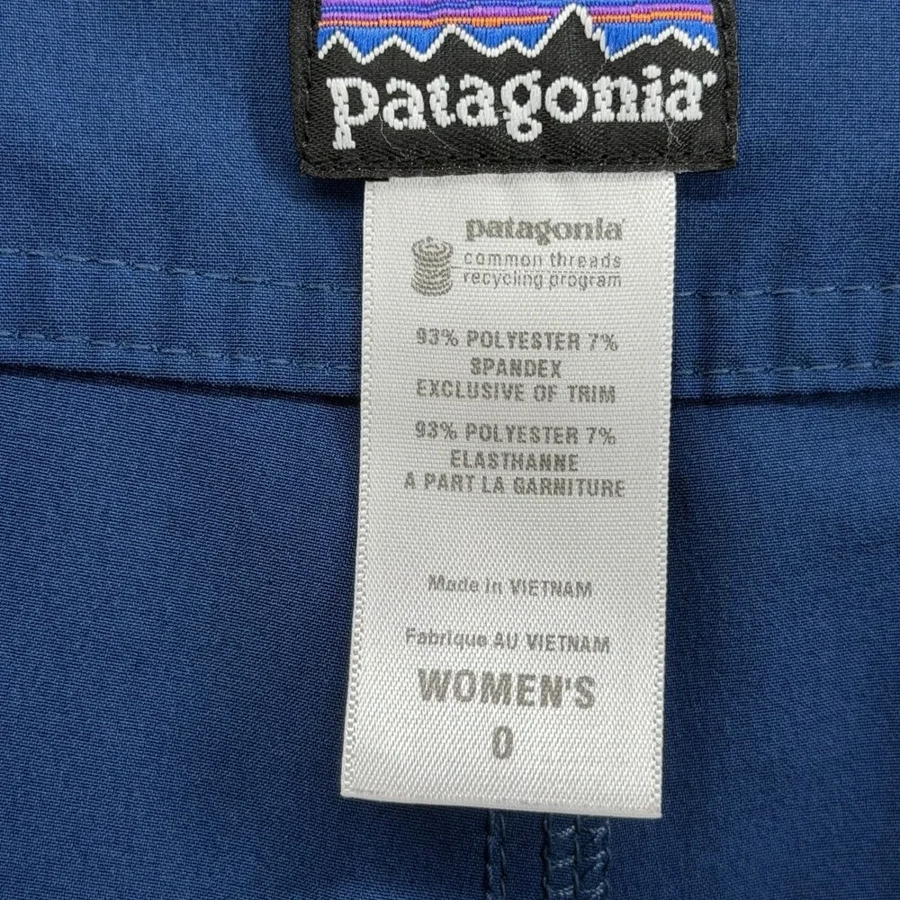 Patagonia Board Shorts Women Size 0 Blue Drawstrings Summer